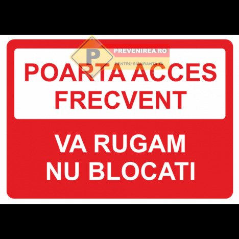 Indicatoare pentru poarta de acces